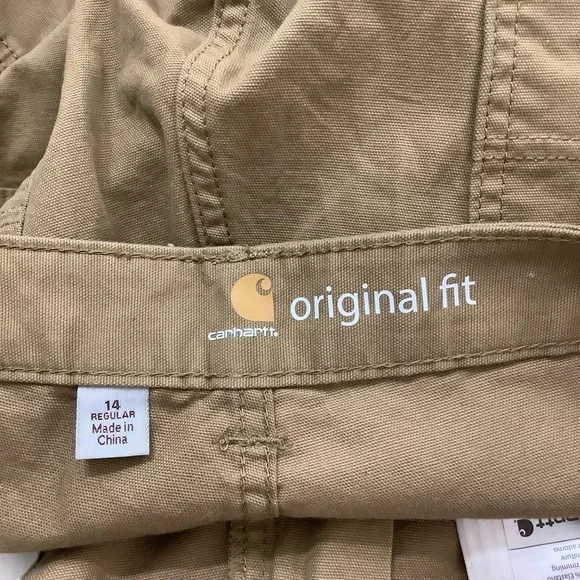 Carhartt Tan Cargo Pants Durable Workwear Original Fit - Picture 6 of 8